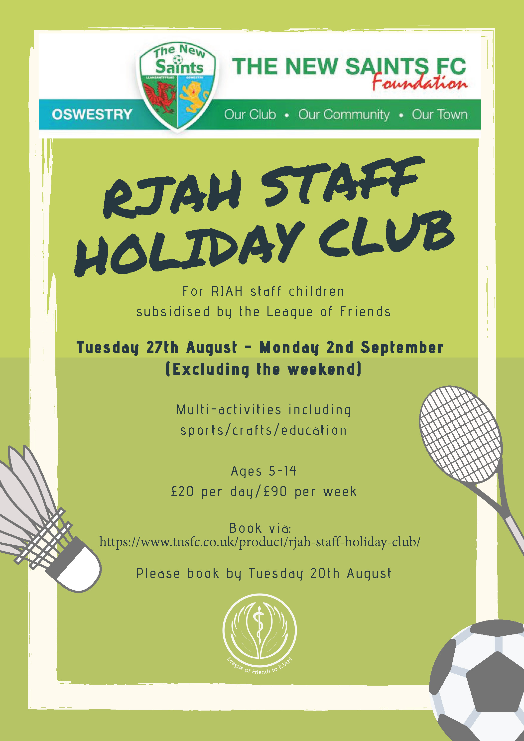 RJAH Staff Holiday Club