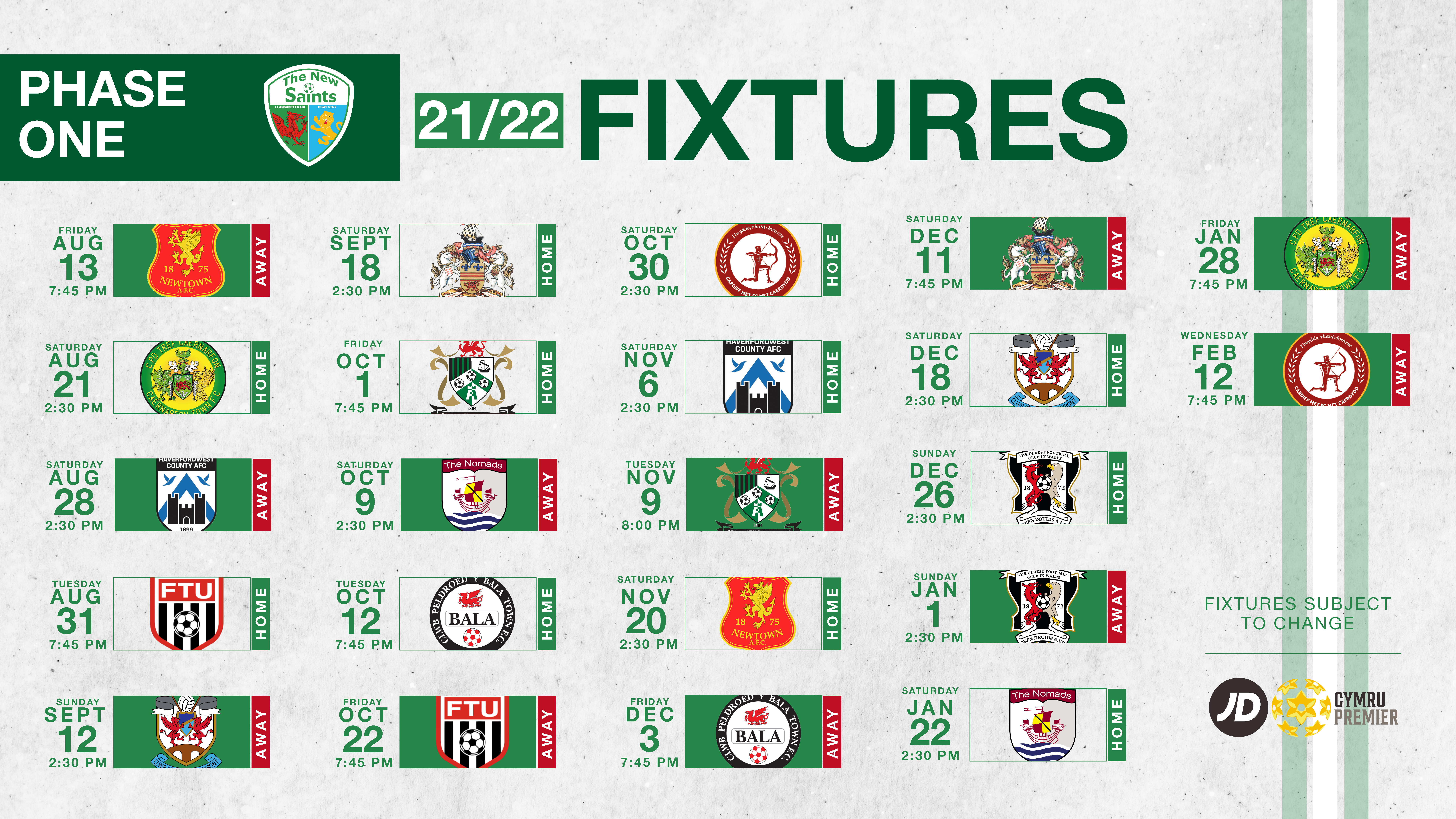 2022 Phase one fixtures-01