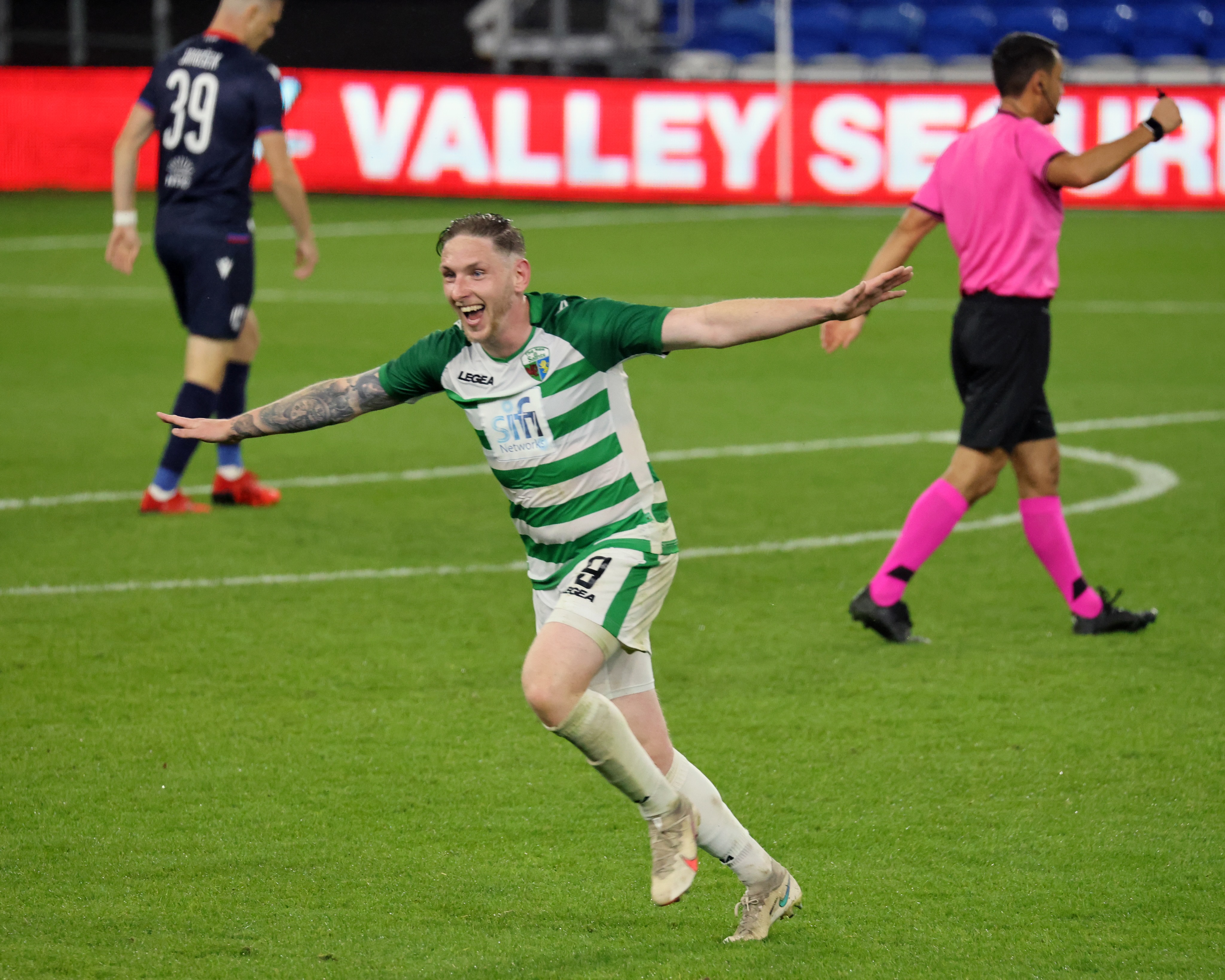 McManus The Hat-Trick Hero, As The New Saints Secure Historic 4-2 Victory Against FC Viktoria Plzeň