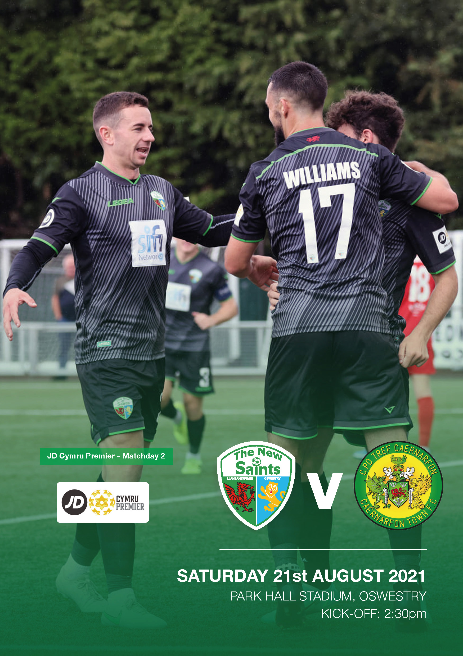 The New Saints vs Caernarfon Town front cover