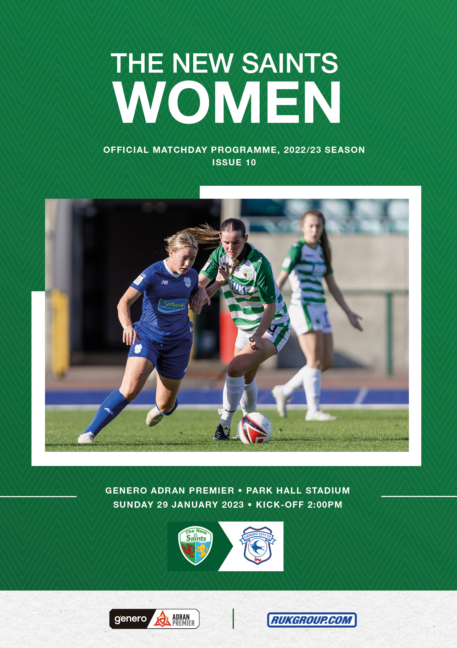 The New Saints vs Cardiff City Women Match Programme (Sunday 29th January 2023)
