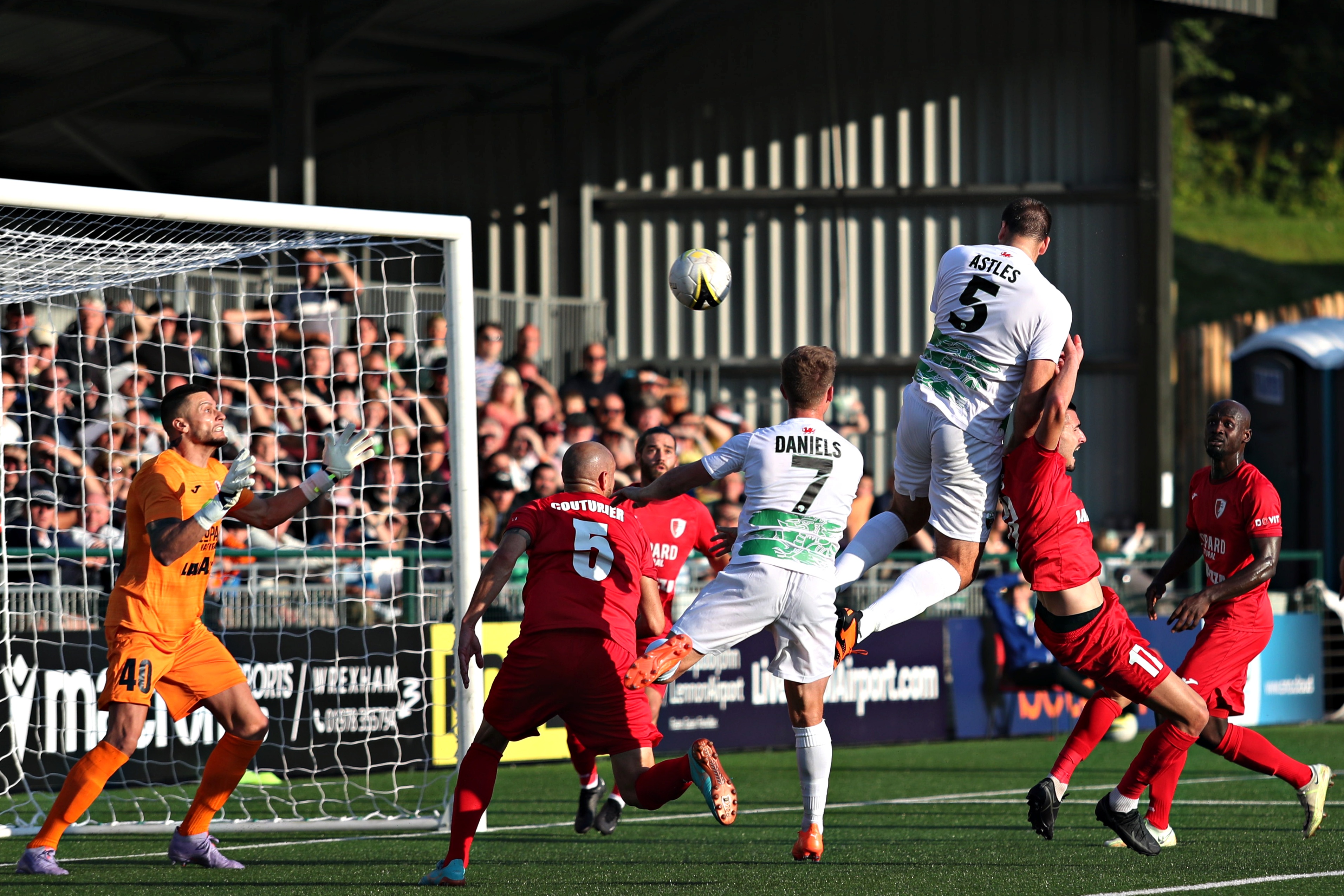 The New Saints FC vs FC Swift Hesperange in the UEFA Europa Conference League Second Qualifying Round First Leg at Park Hall, Oswestry (Pic by Sam Eaden/FAW