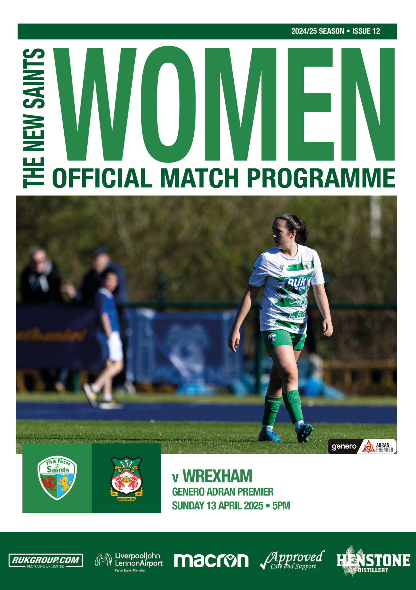 The New Saints Women vs Wrexham Women – Match Programme – Sunday 13th April 2025