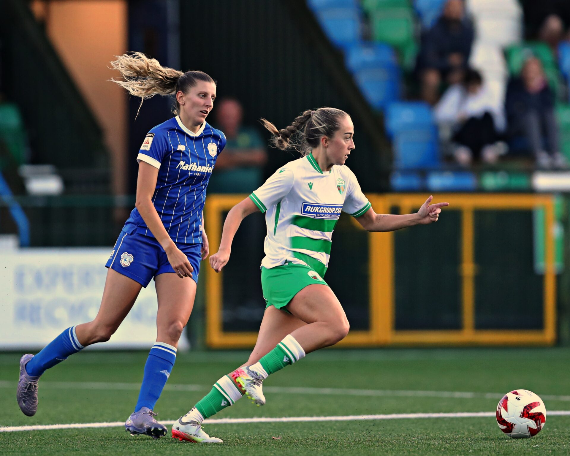 The New Saints Women vs Cardiff City Women in Round 1 of the Genero Adran Premier at Park Hall, Oswestry (Pic by Sam Eaden/FAW)
